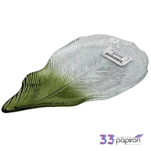 Üvegtányér 24cm nana leaf