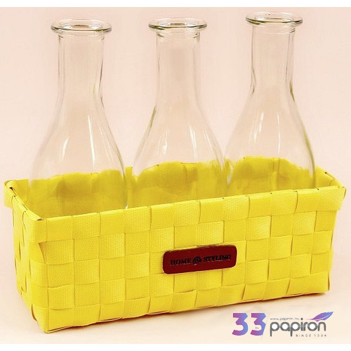 Üvegváza 3db-os 18cm-es