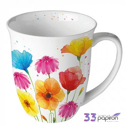 Bögre porcelán 4dl Colourful Summer Flowers