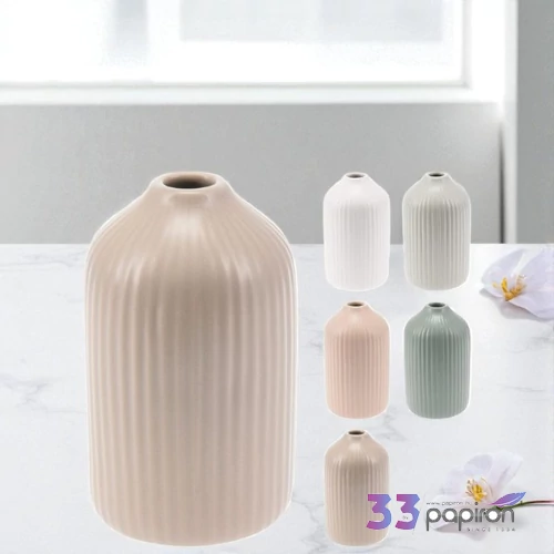 Váza dekor üveg 24' 5 féle, 14cm kpm
