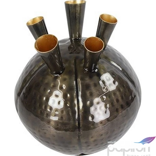 Váza mintás modern fém Vase rd Tomasa M antique bronze/clear en bronze/clear enamel SDDST53