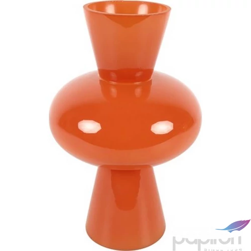 Váza üveg 30cm naracssárga 19x19x30cm SDDST5 élethű