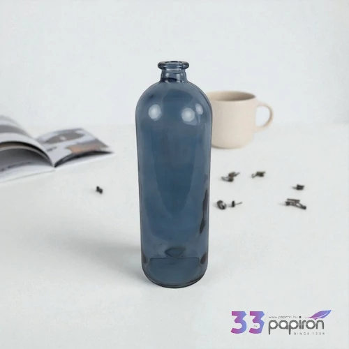 Váza üveg kék Bottle rd Dawn M blue DST5325