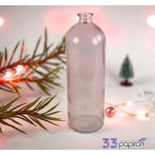 Váza üveg pink Bottle rd Caria L pink DST5325