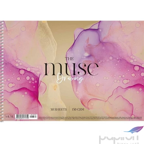 Vázlatfüzet A4 Shkolyaryk spirál, 150 g, 30 lap, Drawing Muse 