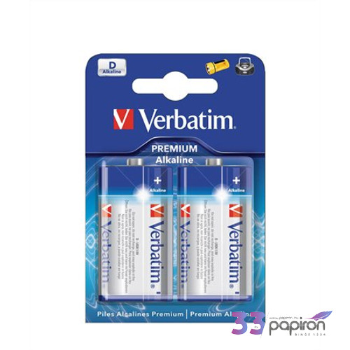 Elem Verbatim D-LR20 1,5V D góliát elemek VERBATIM 49923 Elem, D góliát, 2 db, VERBATIM