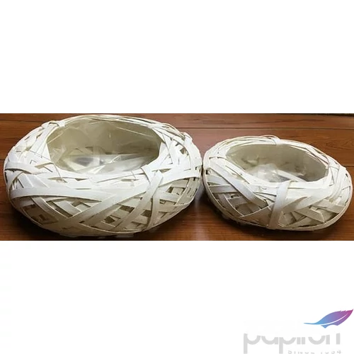 Vessző, fonott fészek szett 2db-os 20x6cm, 27x8cm