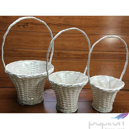 Vessző, fonott kosár florentin alsó átmérő:16-22cm, magasság: 54-65cm óriás 3db-os