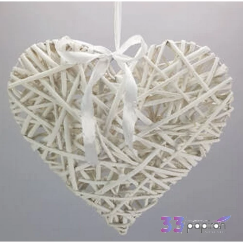 Koszorú vessző szív 15cm