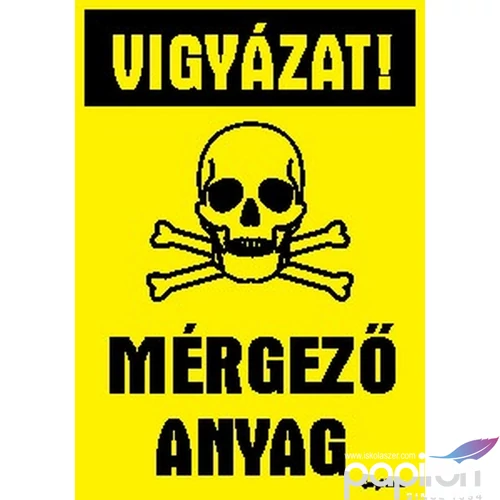 Tábla Matrica C Vigyázat! Mérgező anyag! 