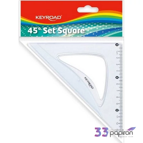 Vonalzó 13cm Keyroad KR971051 műanyag 45 fokos Iskolaszezonos termék