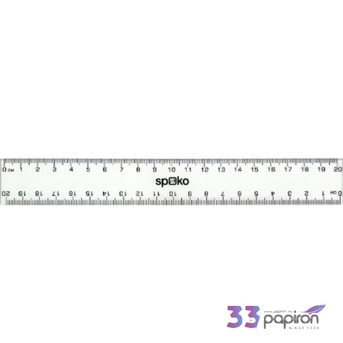 Vonalzó 20 cm átlátszó