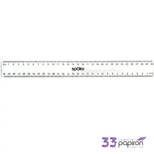 Vonalzó 30 cm átlátszó