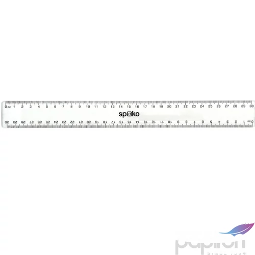 Vonalzó 30 cm átlátszó 