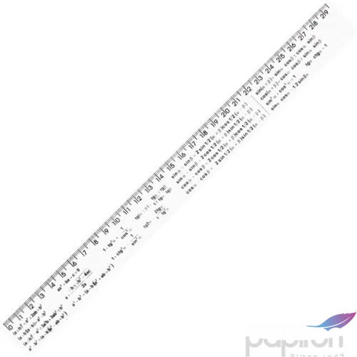 Vonalzó 30cm-es Economix puskavonalzó ICO egyoldalas - Trigonometriai
