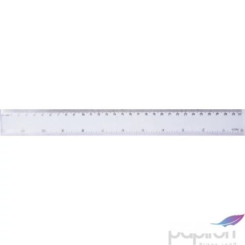 Vonalzó 30cm Átlátszó vastag műanyag 33mm széles