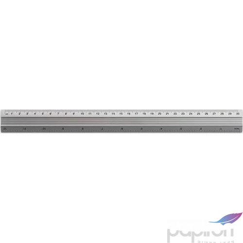 Vonalzó 30cm fém Kétoldalas centiméter/Inch beosztás 