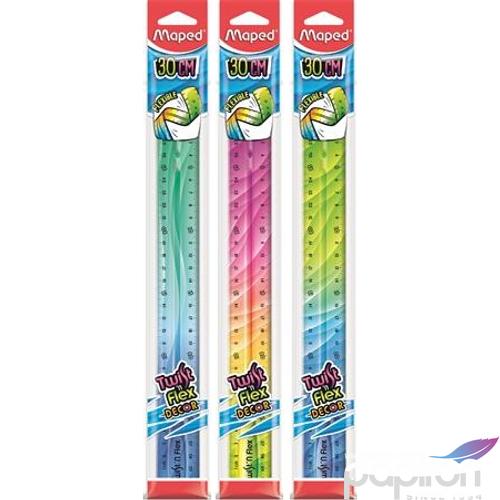 Vonalzó 30cm műanyag Maped Twist`n Flex Decor törhetetlen Irodai kiegészítők Maped 279315