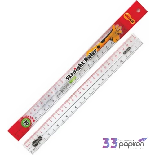 Vonalzó 30cm műanyag COLOkiT hajlítható áttetsző vonalzó Irodai kiegészítők COLOKIT C-SR05