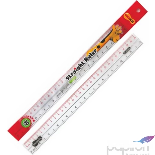 Vonalzó 30cm műanyag COLOkiT hajlítható áttetsző vonalzó Irodai kiegészítők COLOKIT C-SR05