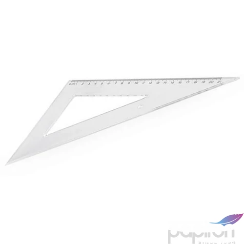 Vonalzó háromszög 21cm 60 fokos, műanyag