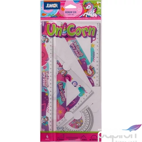 Vonalzó készlet Junior Honun unikornis témával 4db-os S30 Junior 131461