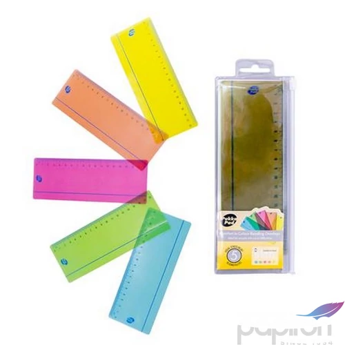 Vonalzó készlet Pukka Pad műanyag, 18 cm, Irlen, 5 különböző szín 