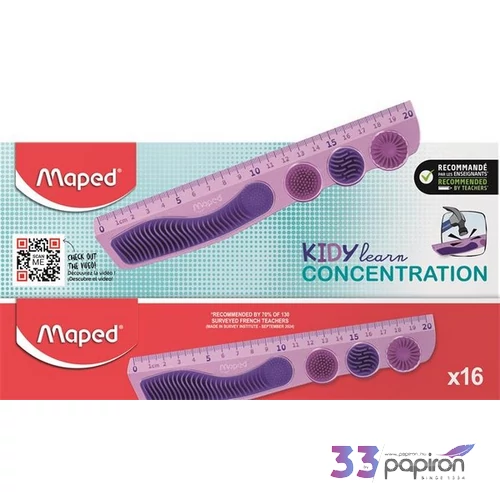 Vonalzó műanyag 20 cm MAPED Kidy Learn Concentration