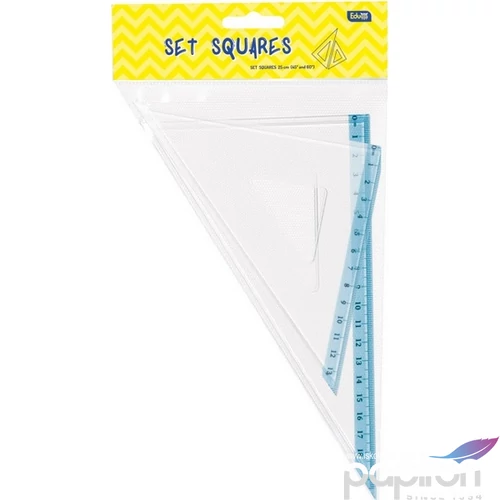Vonalzókészlet Educa műanyag, 25cm 2db-os(45/60°) iskolaszezonos termék