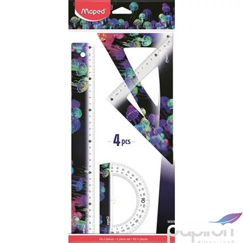 Vonalzókészlet Maped műanyag, 4 darabos, Deepsea Paradise IMA981832