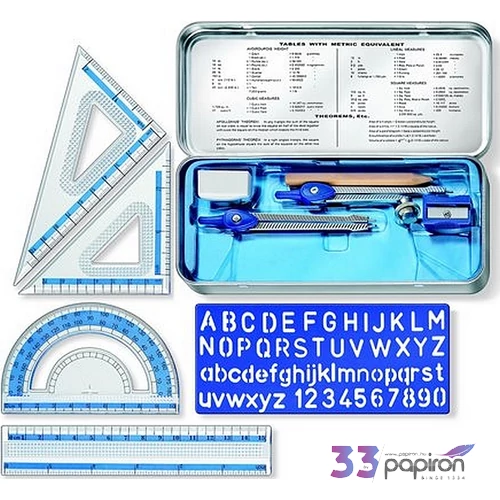 Matematikai készlet Staedtler 10db-os, fémdobozos Irodai kiegészítők Staedler 557 10