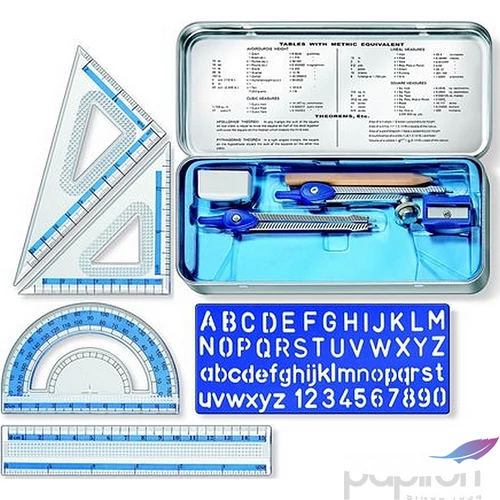 Matematikai készlet Staedtler 10db-os, fémdobozos Irodai kiegészítők Staedler 557 10