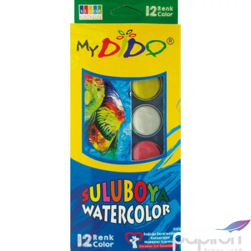 Vízfesték 12-es MYDIDO 24mm-es nagygombos 