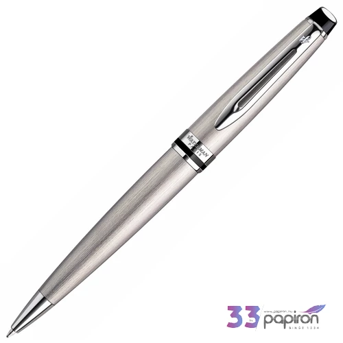 Waterman Expert III golyóstoll S0952100 csiszolt fém ezüst klipsz EXPERT3 SS CT BP M BLU GB prémium minősé
