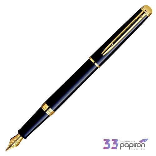 Waterman Hemisphere töltőtoll S0920610 lakk fekete arany klipsz Hemisphere Laque black GT FP prémium min