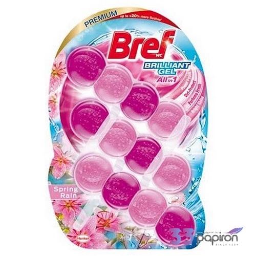 WC-tisztítógél 3x42g BREF Brilliant gél Spring Rain