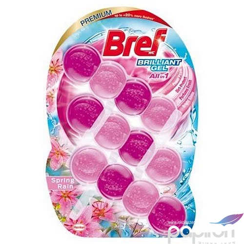 WC-tisztítógél 3x42g BREF Brilliant gél Spring Rain