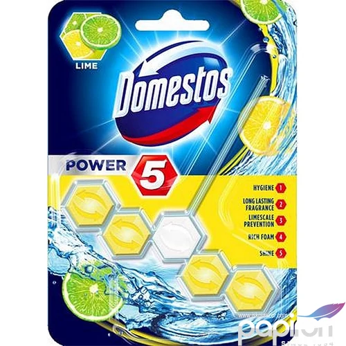 WC frissítő blokk 1db-os DOMESTOS Power 5 lime