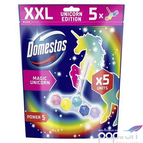 WC frissítő blokk 5db-os DOMESTOS Power 5 unikornis