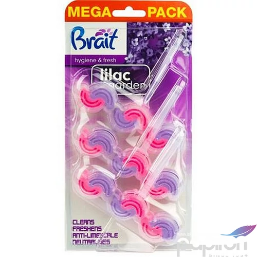 WC tisztító blokk 2 fázisú 3x45 g Brait Hygiene and fresh orgona