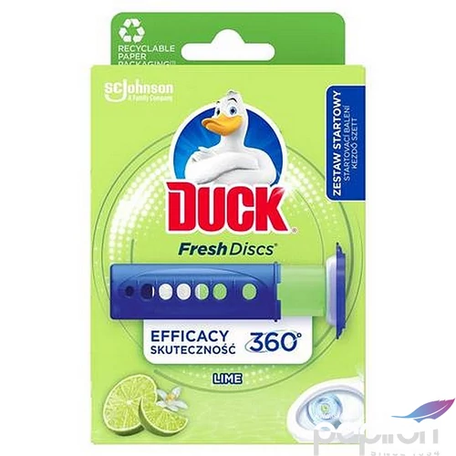 WC tisztító korong adagolóval 36ml DUCK Fresh Discs lime 