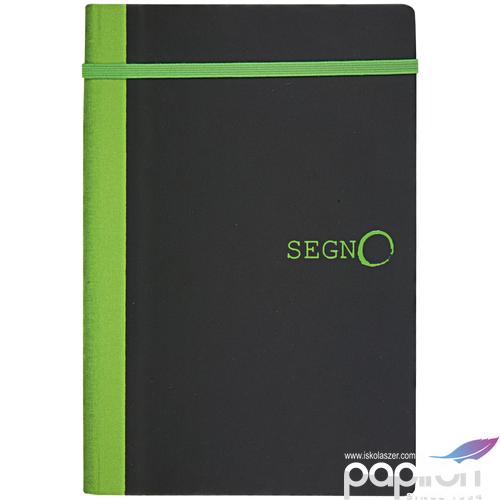 Jegyzetfüzet notes Segno vonalas 9,5x13,5 cm Fekete