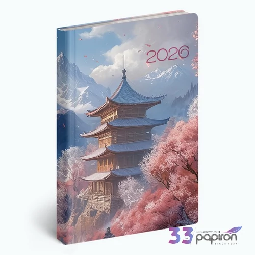 Zsebnaptár B/6 2026 heti 5411-75 Fiestina Light pagoda Realsystem 2026 kollekció!