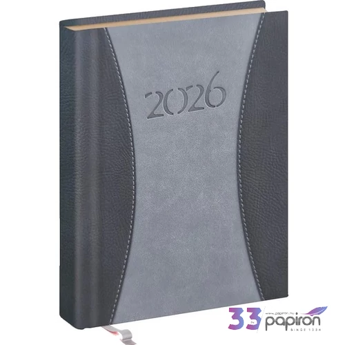 Zsebnaptár B/6 2026 9412-73 PRÉMIUM szürke Realsystem 2026 kollekció!
