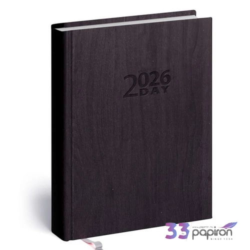 Zsebnaptár B/6 2026 kétnapi 5441-01 2-Day grafit Realsystem 2026 kollekció!