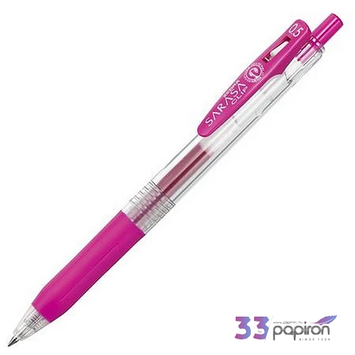 Zseléstoll 0,33mm Zebra nyomógombos, Sarasa Clip, magenta 