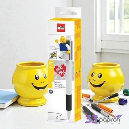 Zseléstoll, 0,7 mm LEGO kupakos, mini figurával fekete