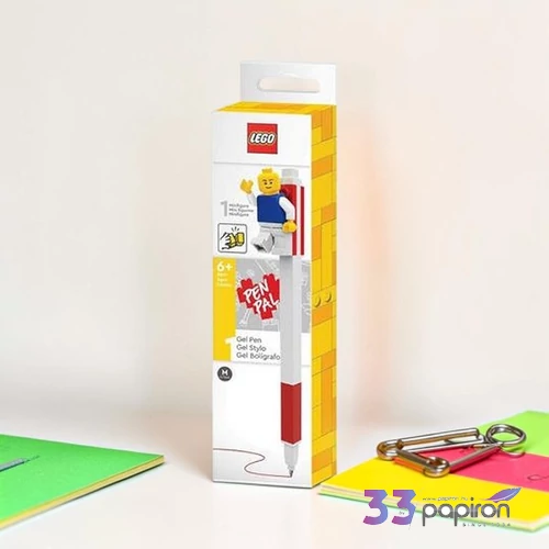 Zseléstoll, 0,7 mm LEGO kupakos, mini figurával piros