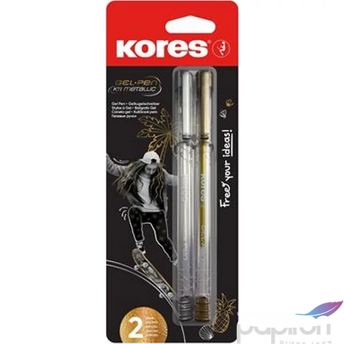 Zseléstoll készlet Kores 1,0 mm, kupakos, háromszögletű, K11 arany/ezüst