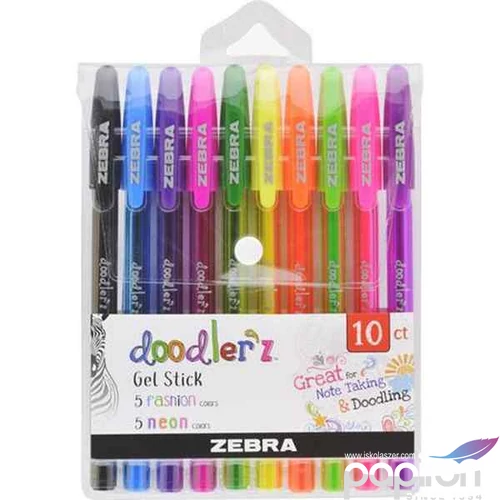 Zseléstoll készlet Zebra 0,33mm, kupakos, Doodler NEON Neon